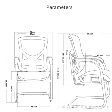 Prijs af fabriek Ergonomie Stoffen mesh bureaustoel vergadering armleuning stoelen